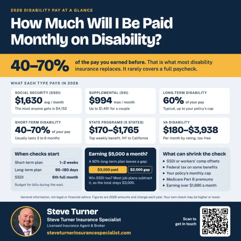 How Much Will I Be Paid Monthly on Disability?
